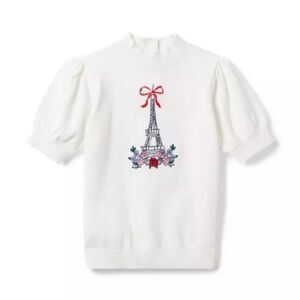 Janie and Jack Eiffel Tower Sweater Top Size 12